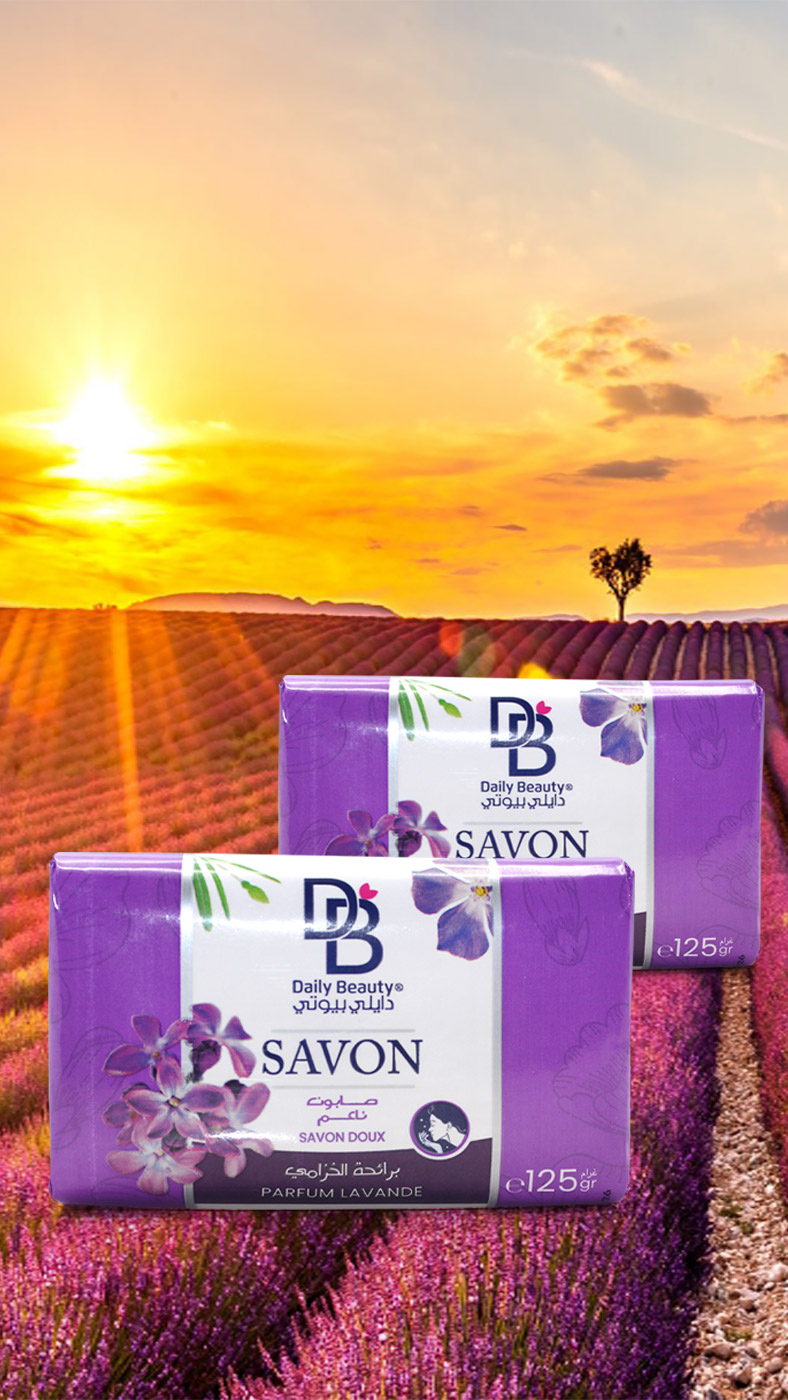 bannière mobile Savon daily beauty lavande